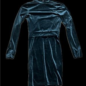 Teal/green, long sleeve dress